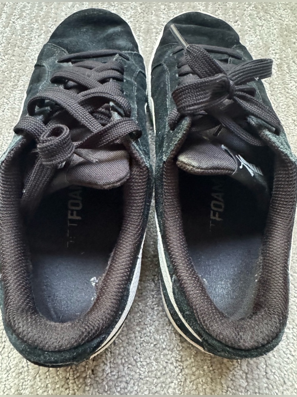 Puma Smash v2 Black Suede Leather Sneakers Men's Size 10 Low Top Shoes - Picture 7 of 8